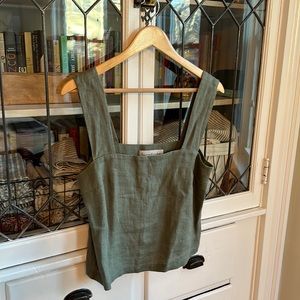 Love and Confuse square neckline tank top